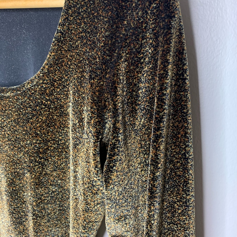 Velour scoop neck 3/4 sleeves - Picture 3 of 3